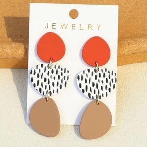 Colorful/Animal Print Geometric Earrings